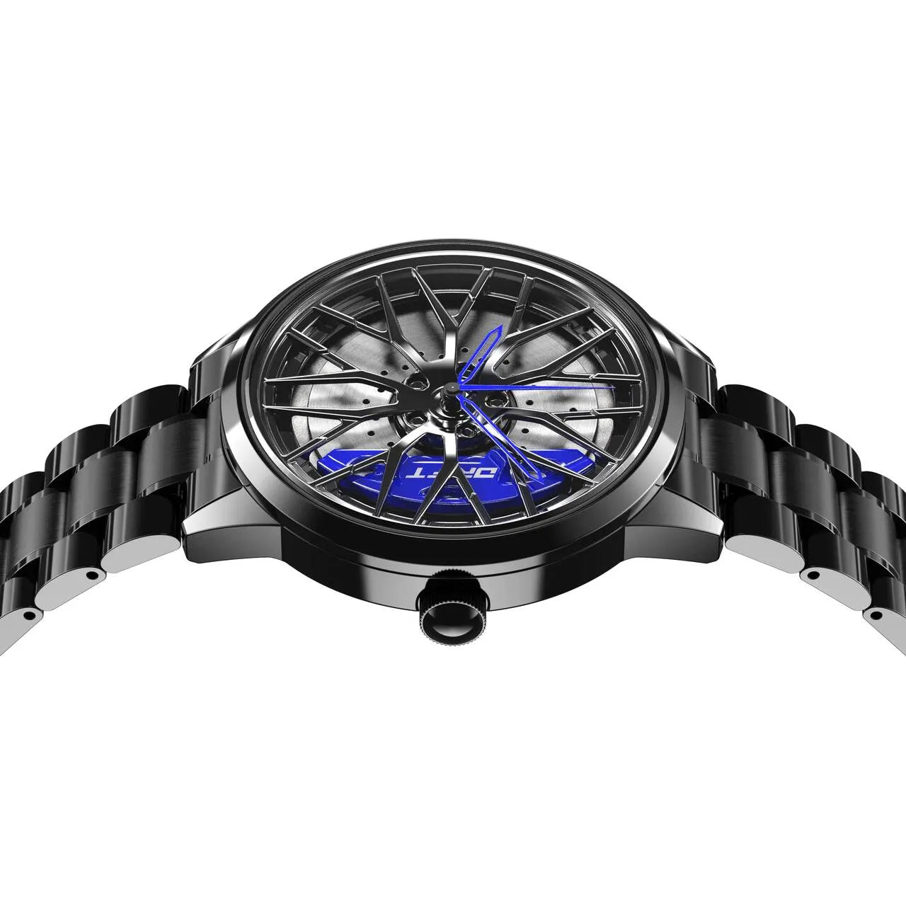 Sommerliche Herrenuhr im Sportfelgen-Design – Armbanduhr für Männer, auffälliger Look für Freizeit & Urlaub