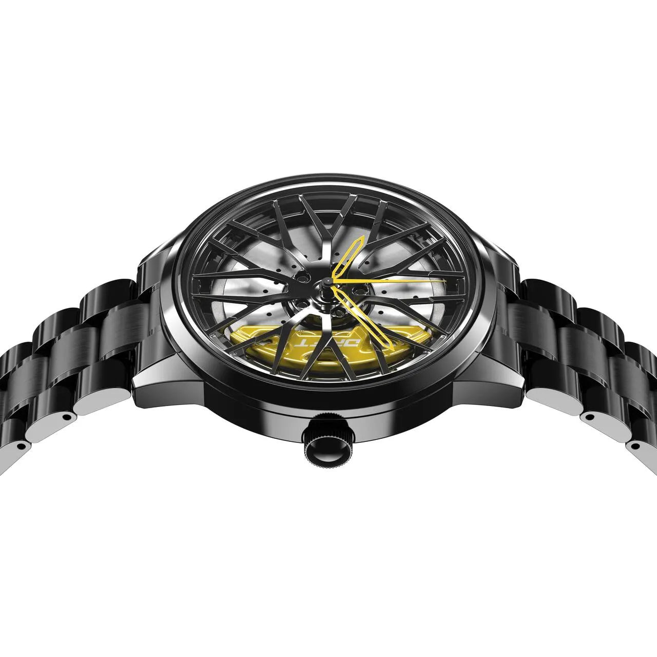 Sommerliche Herrenuhr im Sportfelgen-Design – Armbanduhr für Männer, auffälliger Look für Freizeit & Urlaub