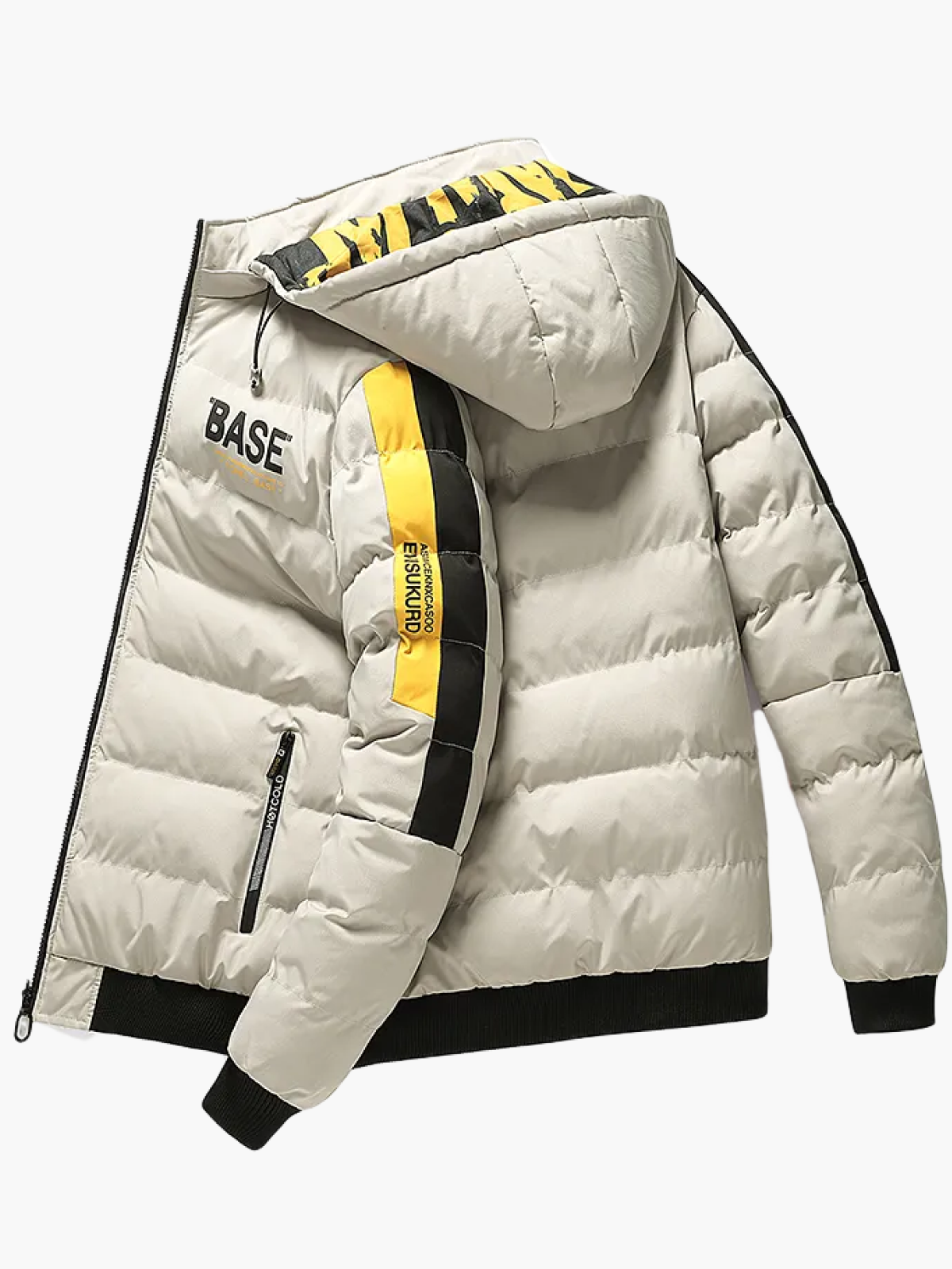 Herren Winter Steppjacke BASE Streetwear Urban Übergangsjacke mit Kapuze