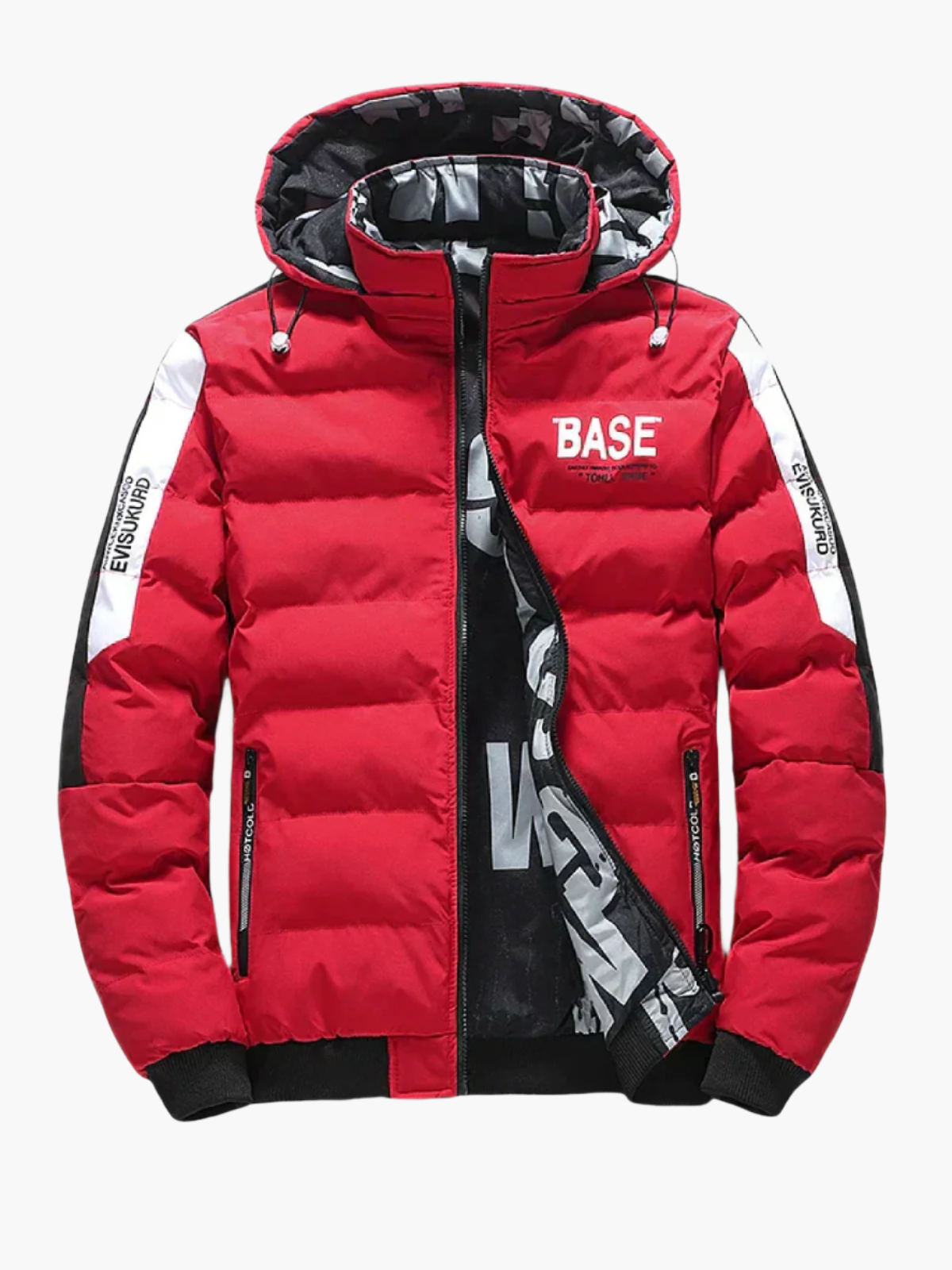 Herren Winter Steppjacke BASE Streetwear Urban Übergangsjacke mit Kapuze