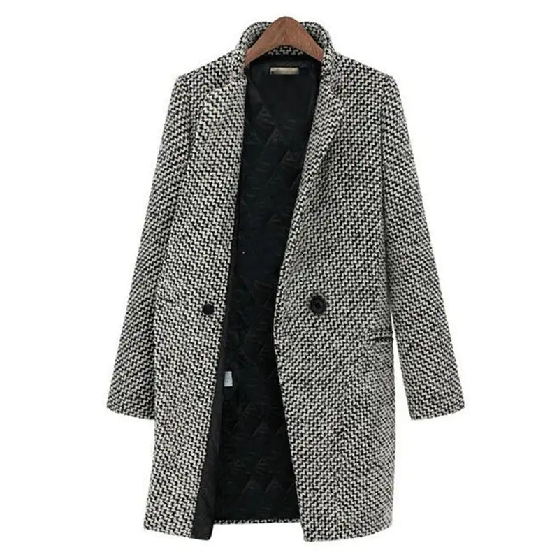 Damen Wollmantel Modern Klassisch – Eleganter Wintermantel für Alltag und Business