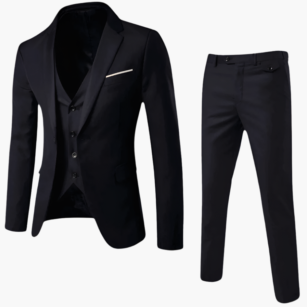 Herren Business 3-teilig Anzug – Eleganter Dreiteiler für Hochzeit & Büro