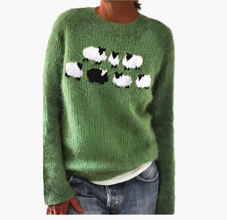 Damen Retro Pullover im Norweger-Stil – Bequemer Strickpullover für Herbst & Winter