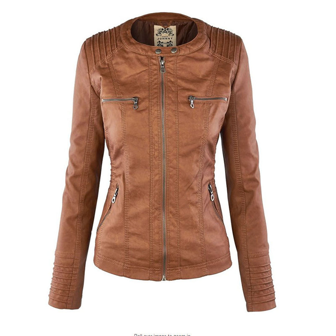 Damen Kunstlederjacke mit Kapuze – Modischer Allrounder für Alltag und Freizeit