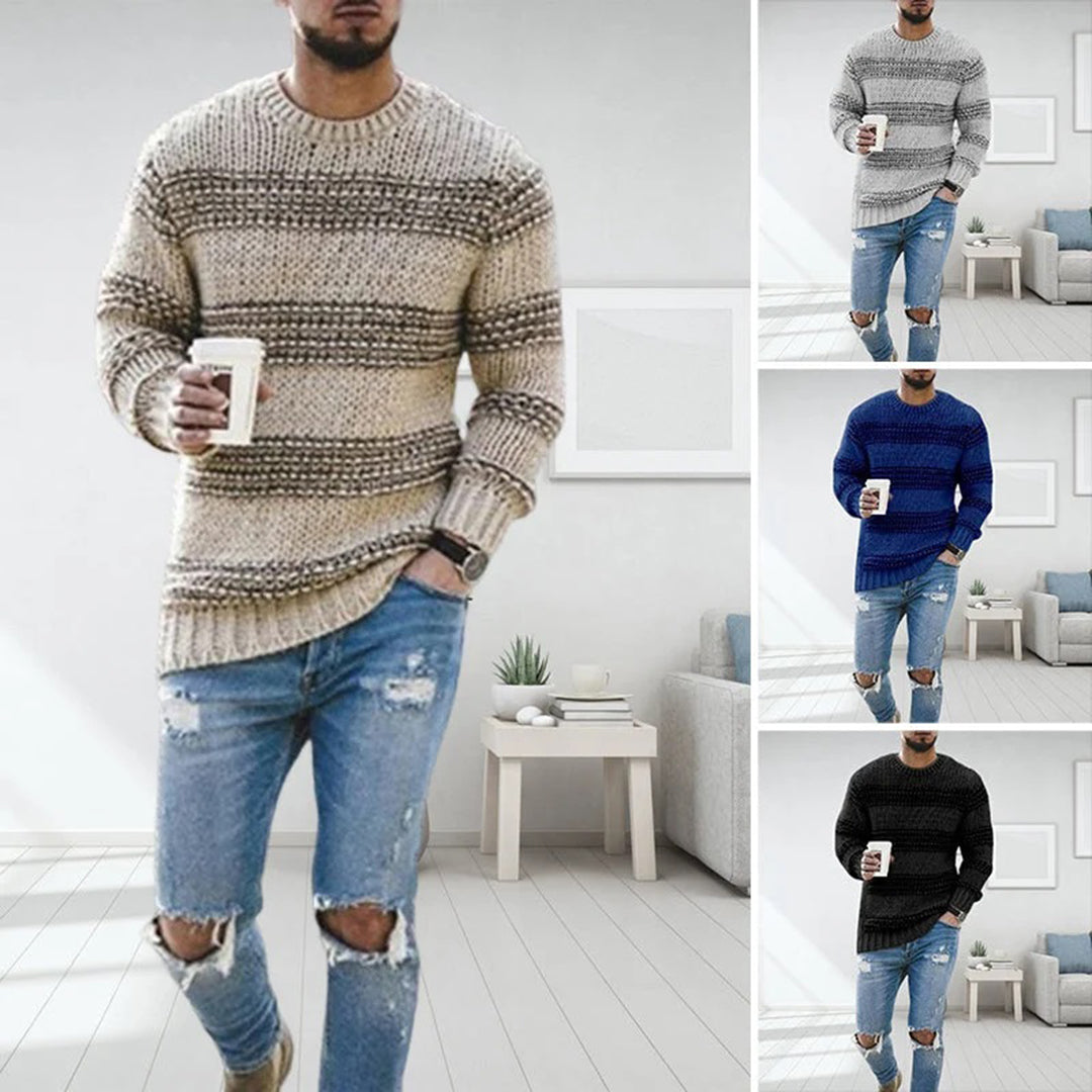 Herren Strickpullover im Norweger-Stil – Warmer Freizeitpullover für stilvolle Winter-Looks