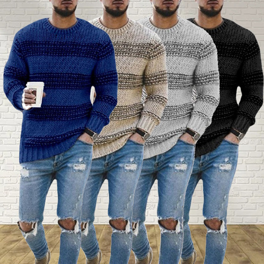 Herren Strickpullover im Norweger-Stil – Warmer Freizeitpullover für stilvolle Winter-Looks