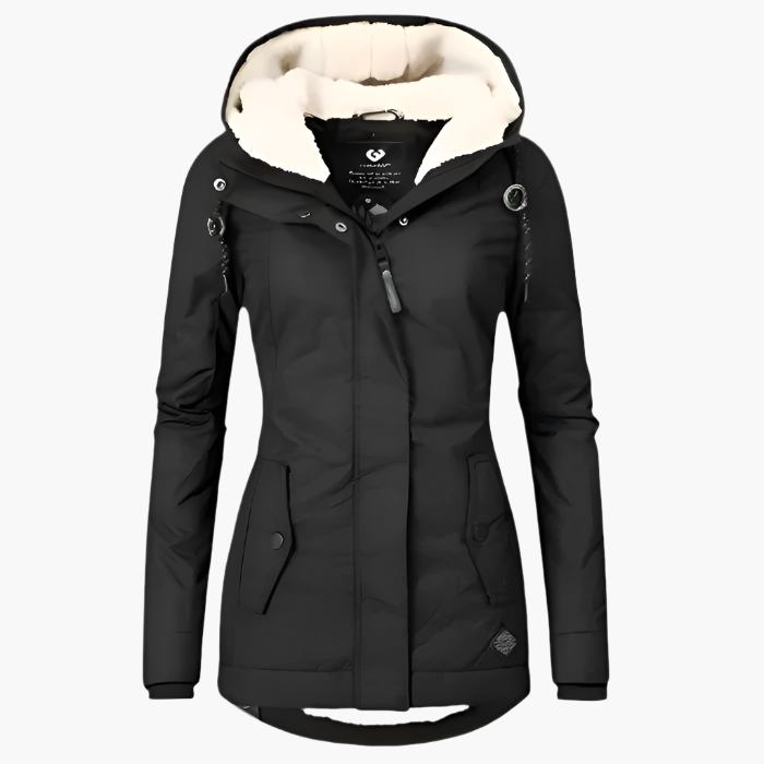 Damen Wintermantel mit Kapuze – Wasserdichte Outdoorjacke für kalte Tage
