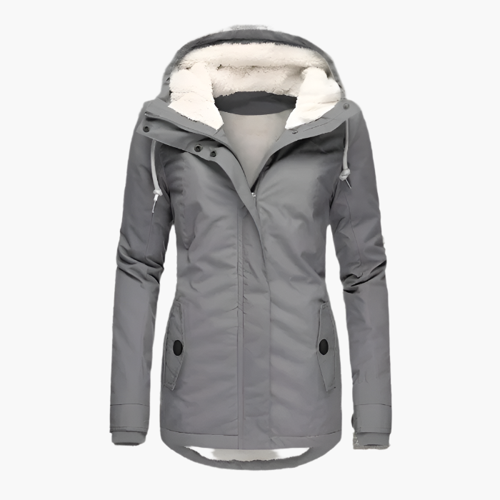 Damen Wintermantel mit Kapuze – Wasserdichte Outdoorjacke für kalte Tage