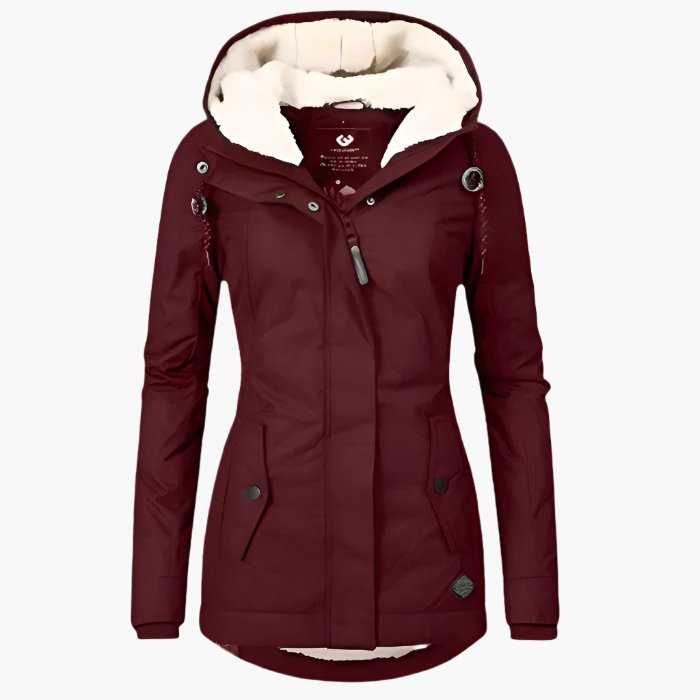 Damen Wintermantel mit Kapuze – Wasserdichte Outdoorjacke für kalte Tage