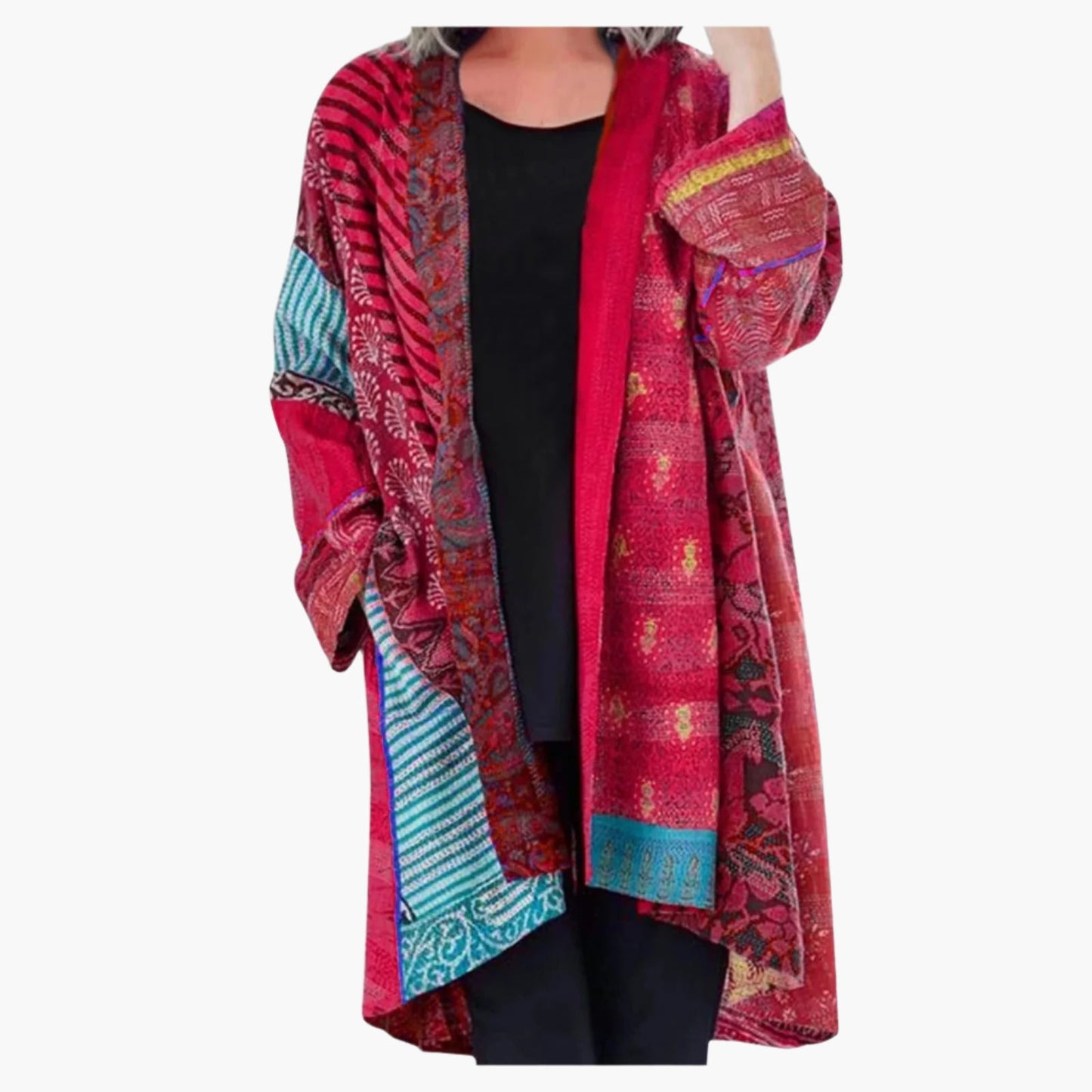 Damen Vintage Kimono Cardigan – Boho Style für Alltag & Freizeit