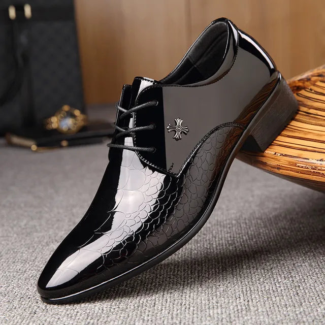 Herren Oxford Business Schuhe – Elegante Spitzkappe für Hochzeit & formelle Anlässe