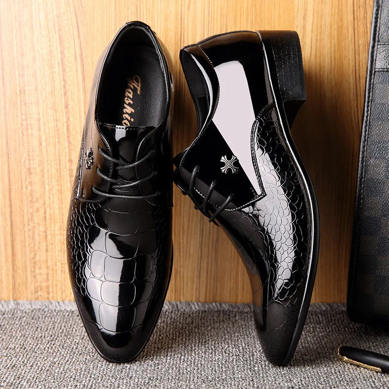 Herren Oxford Business Schuhe – Elegante Spitzkappe für Hochzeit & formelle Anlässe