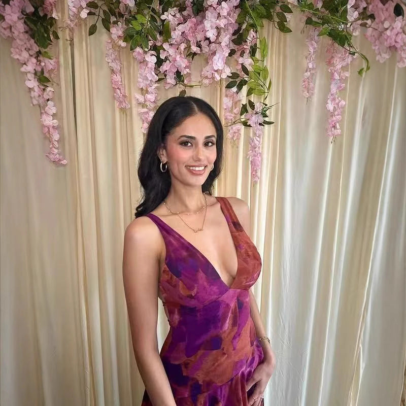 Damen Maxikleid mit Volants – Elegantes Chiffon Sommerkleid für besondere Anlässe