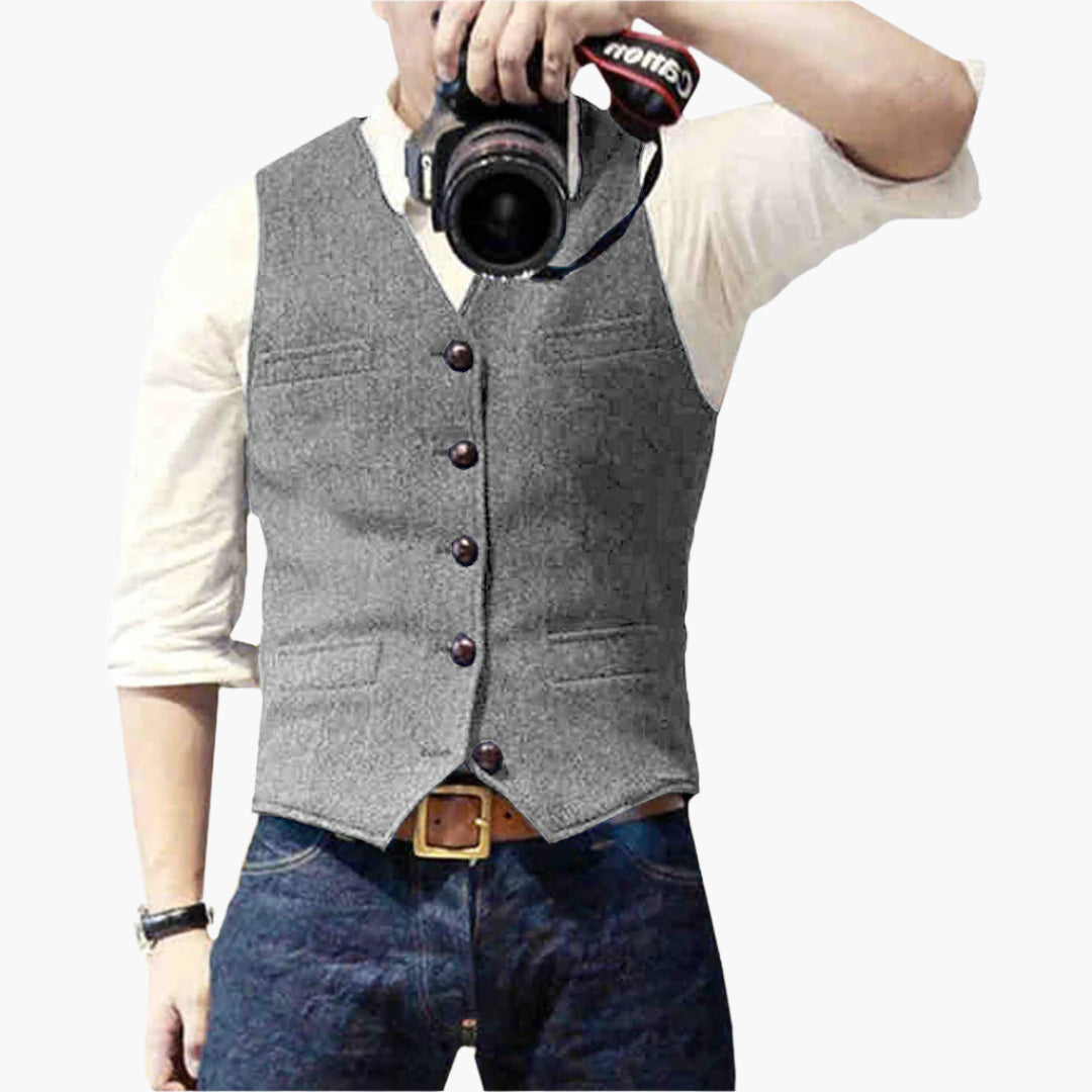 Herren Weste im modernen Business-Look – Stilvolle Freizeit- und Büro-Weste für vielseitige Outfits