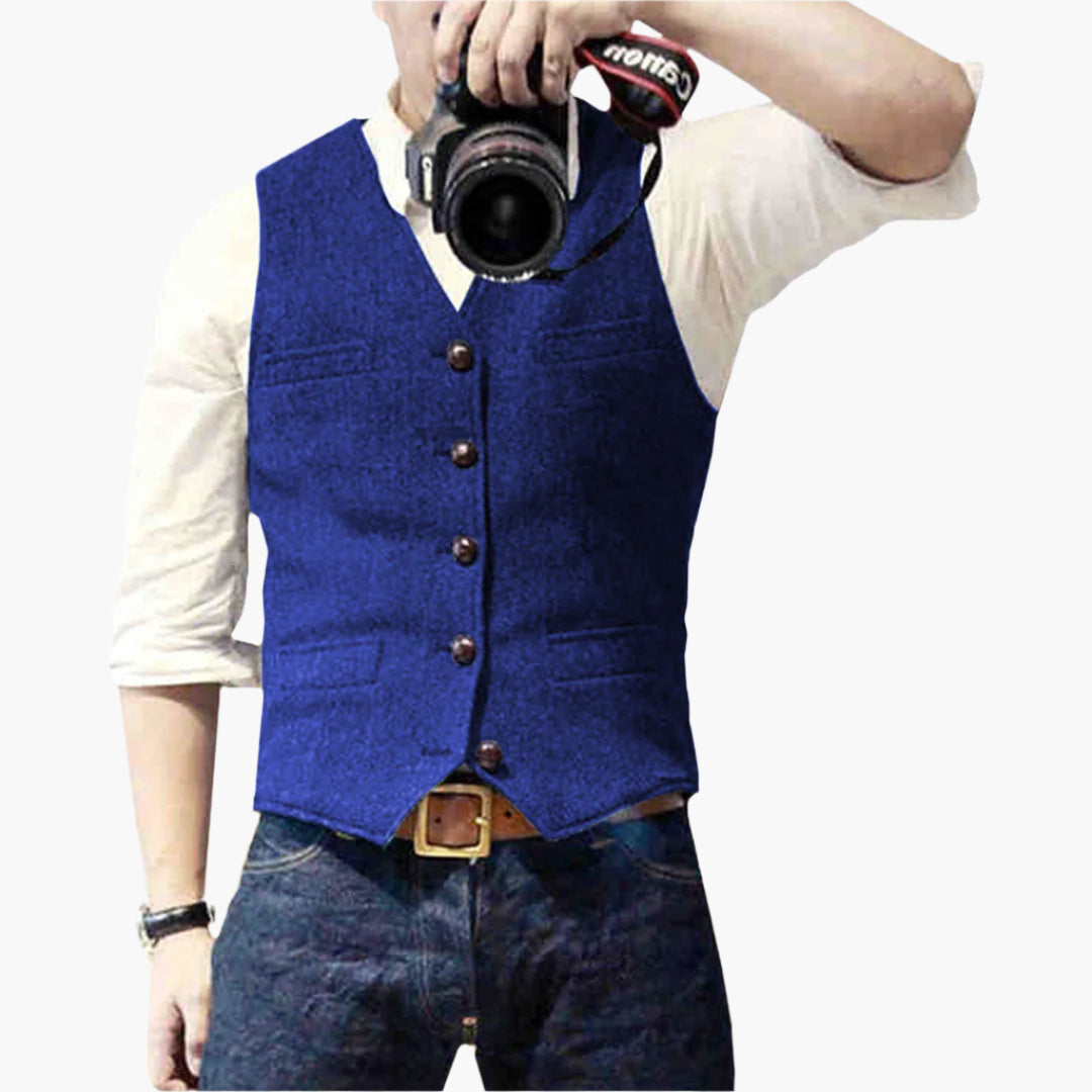 Herren Weste im modernen Business-Look – Stilvolle Freizeit- und Büro-Weste für vielseitige Outfits