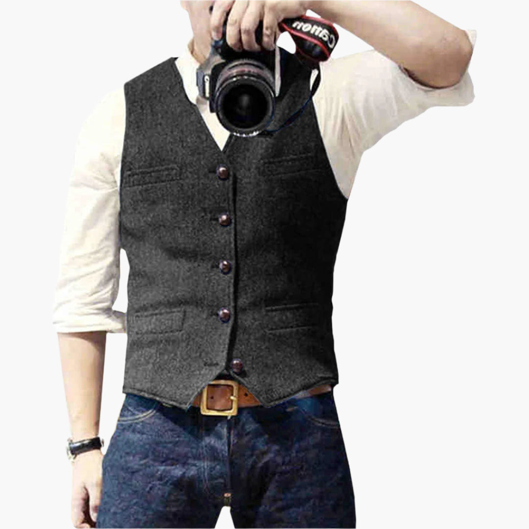 Herren Weste im modernen Business-Look – Stilvolle Freizeit- und Büro-Weste für vielseitige Outfits