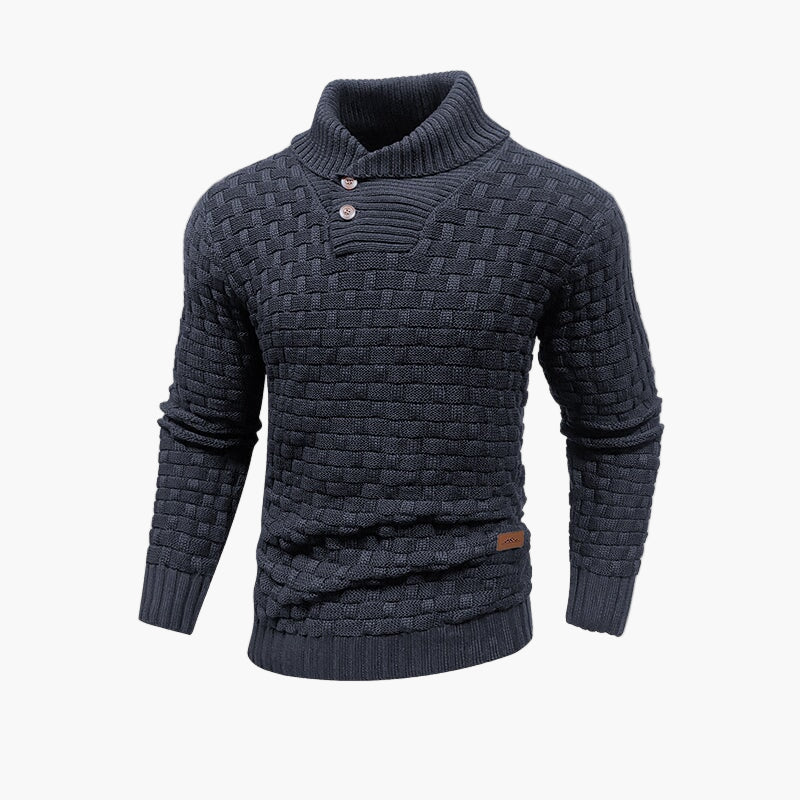 Herren Strickpullover mit Stehkragen – Stilvoller Freizeitpullover für Herbst und Winter