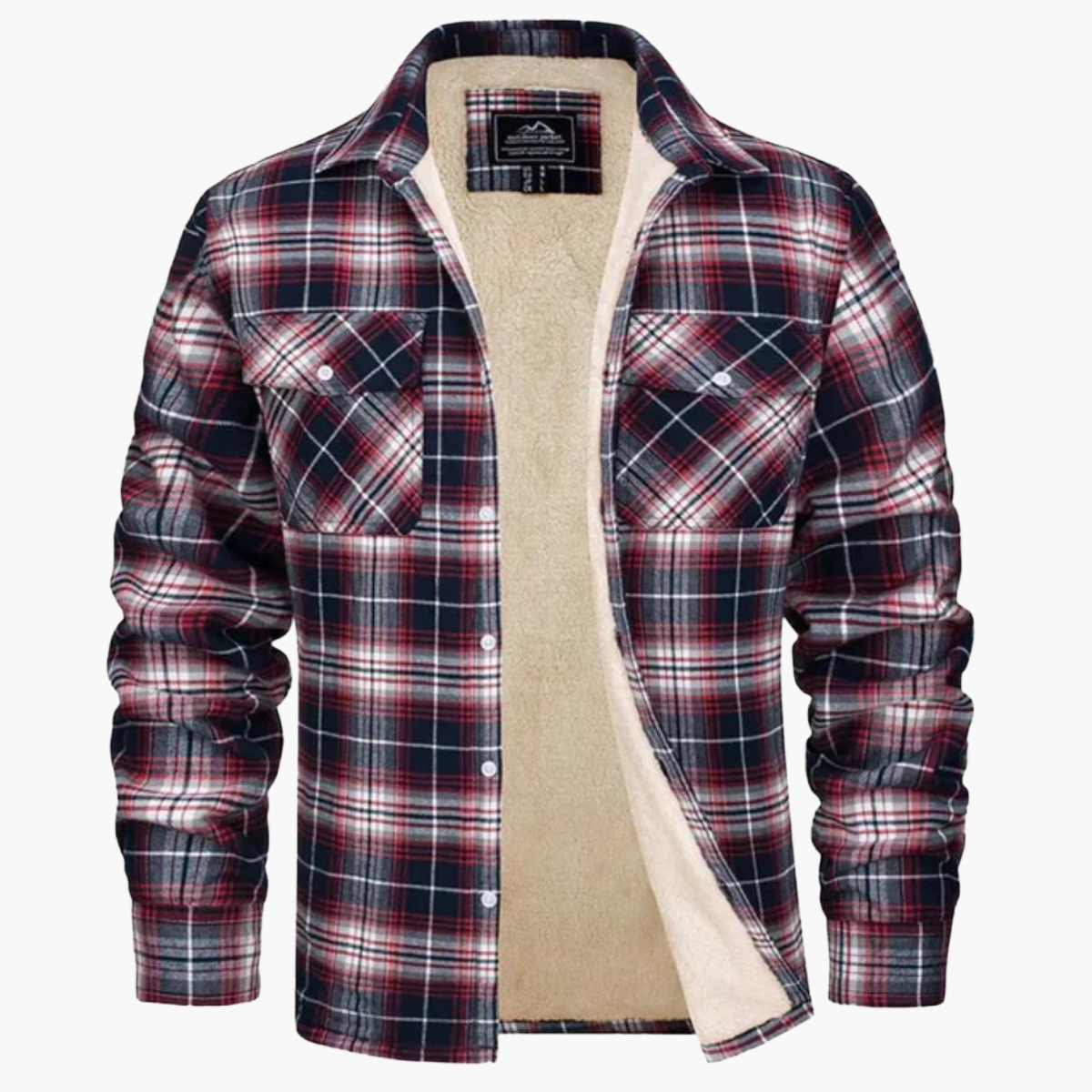 Herren Freizeitjacke Kariert im Outdoor-Stil – Wärmende Übergangsjacke für Herbst & Winter