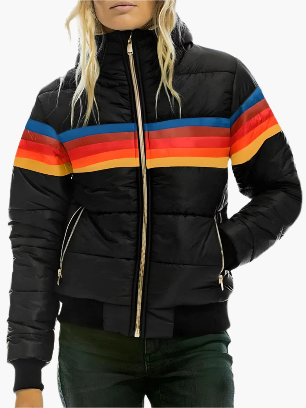 Damen Retro Steppjacke für Freizeit & Outdoor – Modische Kapuzenjacke im Vintage-Stil