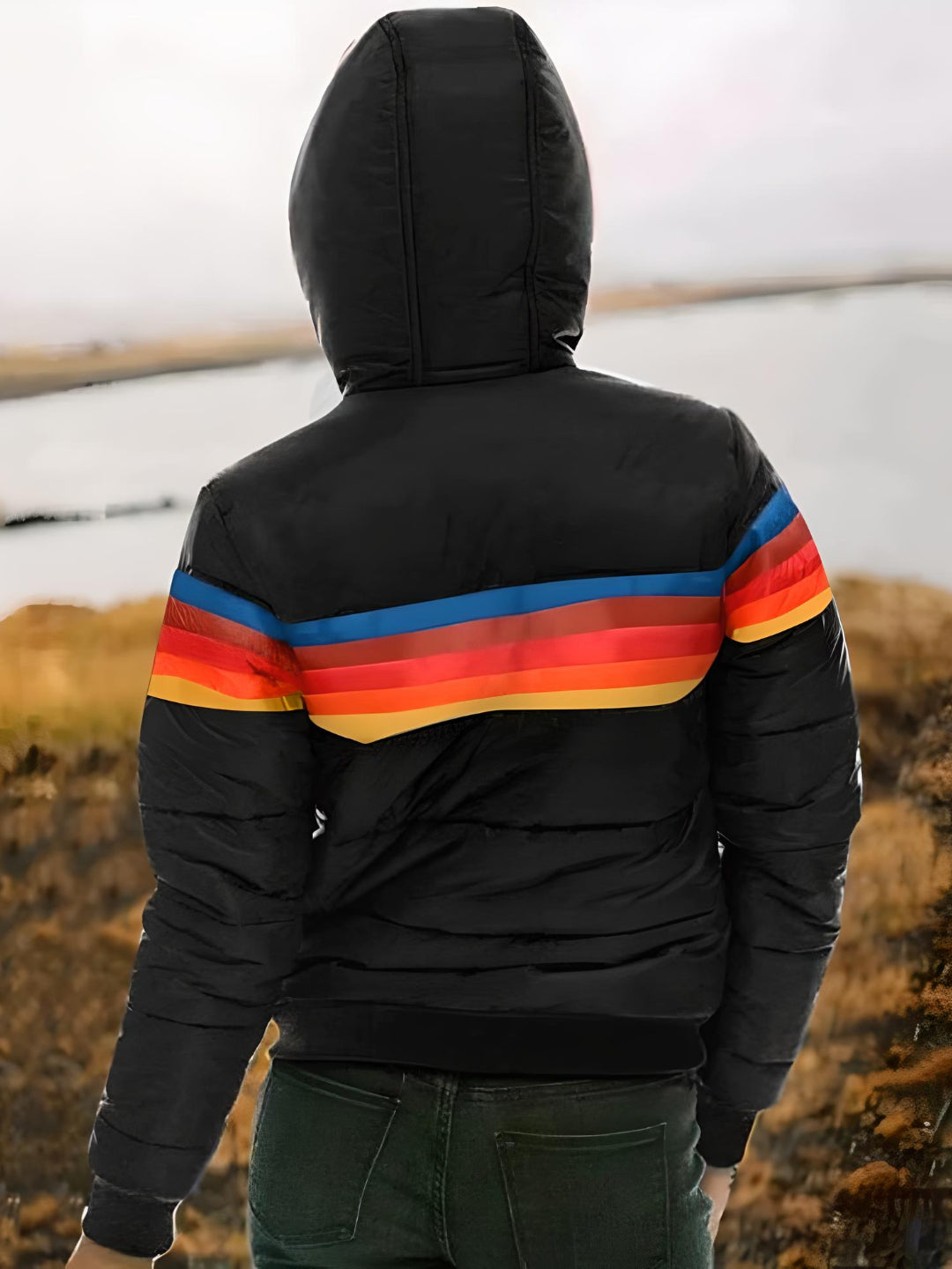 Damen Retro Steppjacke für Freizeit & Outdoor – Modische Kapuzenjacke im Vintage-Stil