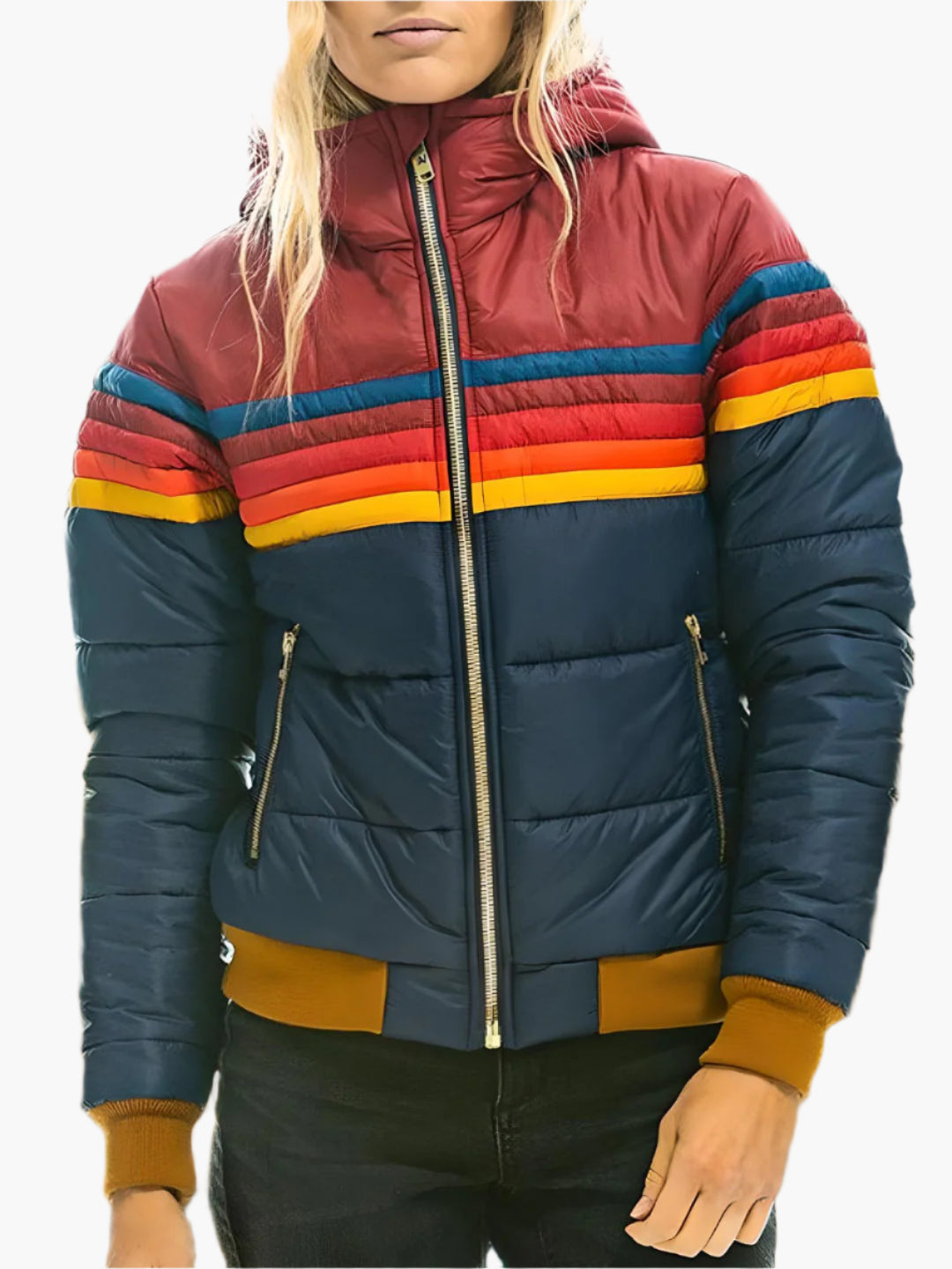 Damen Retro Steppjacke für Freizeit & Outdoor – Modische Kapuzenjacke im Vintage-Stil