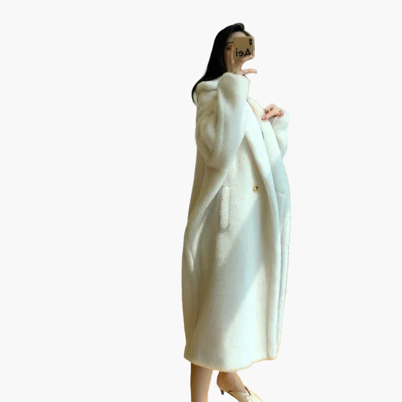 Damen Luxus Oversize Wintermantel im modernen Streetstyle – Eleganter langer Mantel für kalte Tage