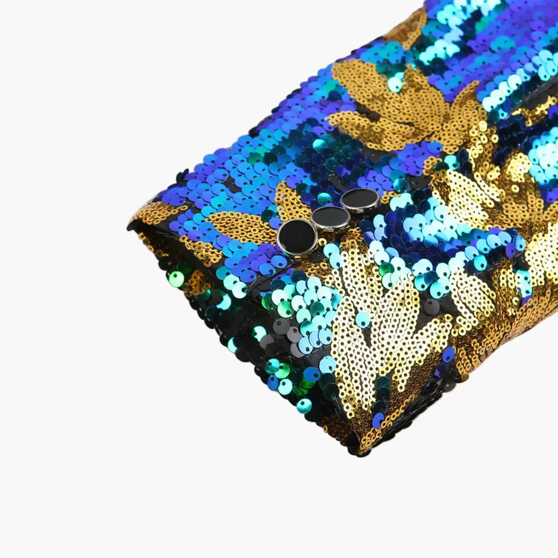 Herren Sakko mit Pailletten und Blattmuster – Elegantes Party- und Event-Jackett