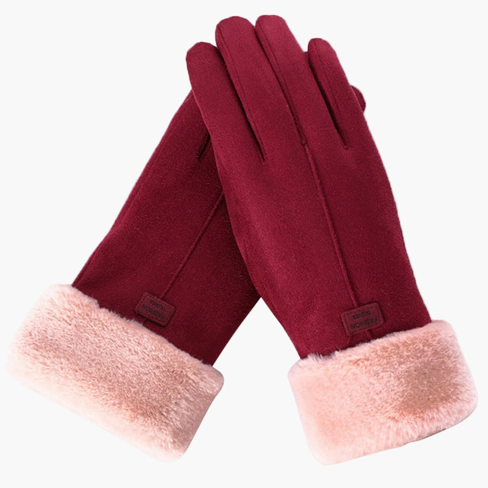 Damen Winterhandschuhe mit Fleecefutter – Touchscreen & Wasserfest – Stilvolle Thermohandschuhe für kalte Tage