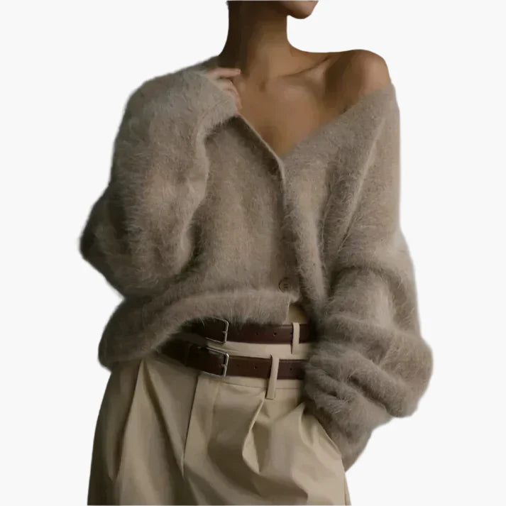 Damen Strickjacke im Oversized-Look – Eleganter Cardigan für Alltag & Freizeit