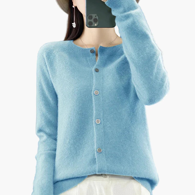 Damen Strickjacke Klassisch Elegant – Cardigan für Alltag und Büro