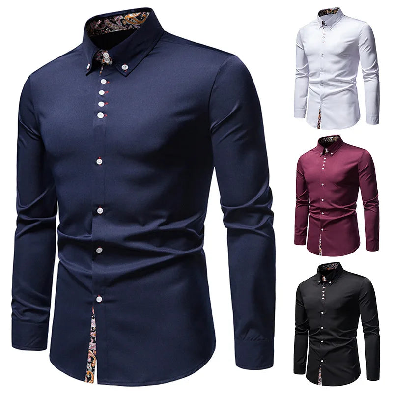 Warren – Herren Slim Fit Hemd mit Paisley-Muster