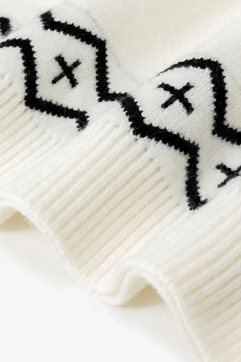 Damen Winter Pullover mit Schneeflocken-Muster – Modischer Strickpullover für kalte Tage