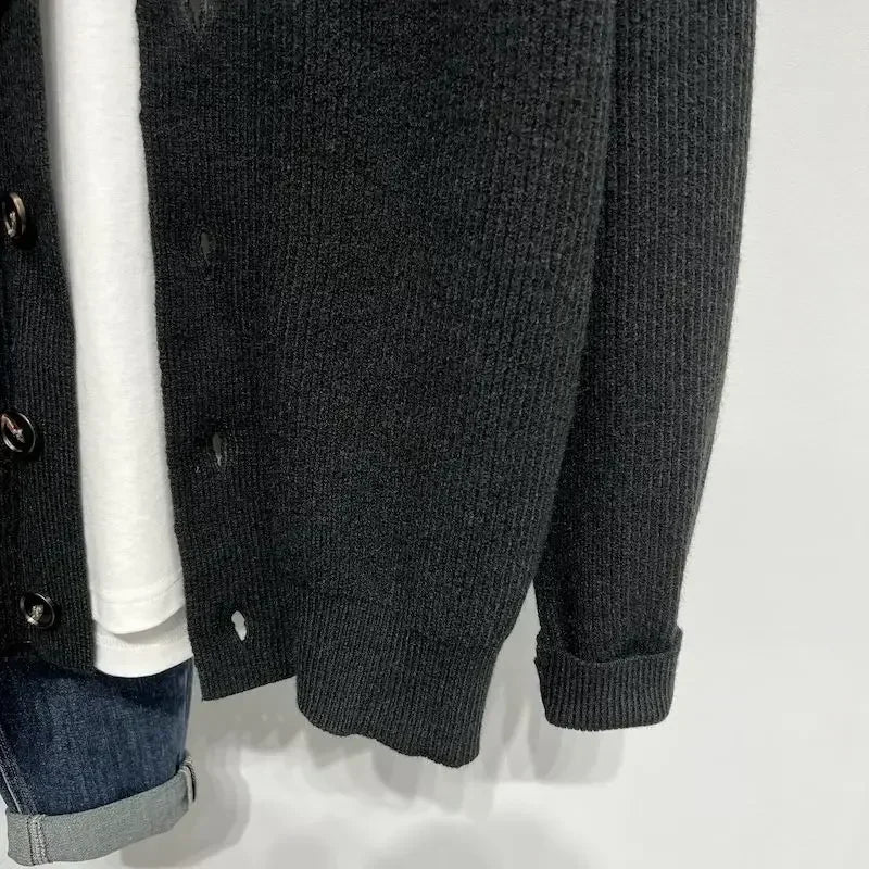 Herren Strick-Cardigan im Casual-Look – Modischer Freizeit-Stil mit Knopfleiste