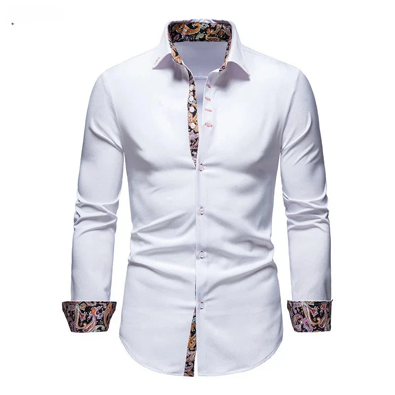 Warren – Herren Slim Fit Hemd mit Paisley-Muster