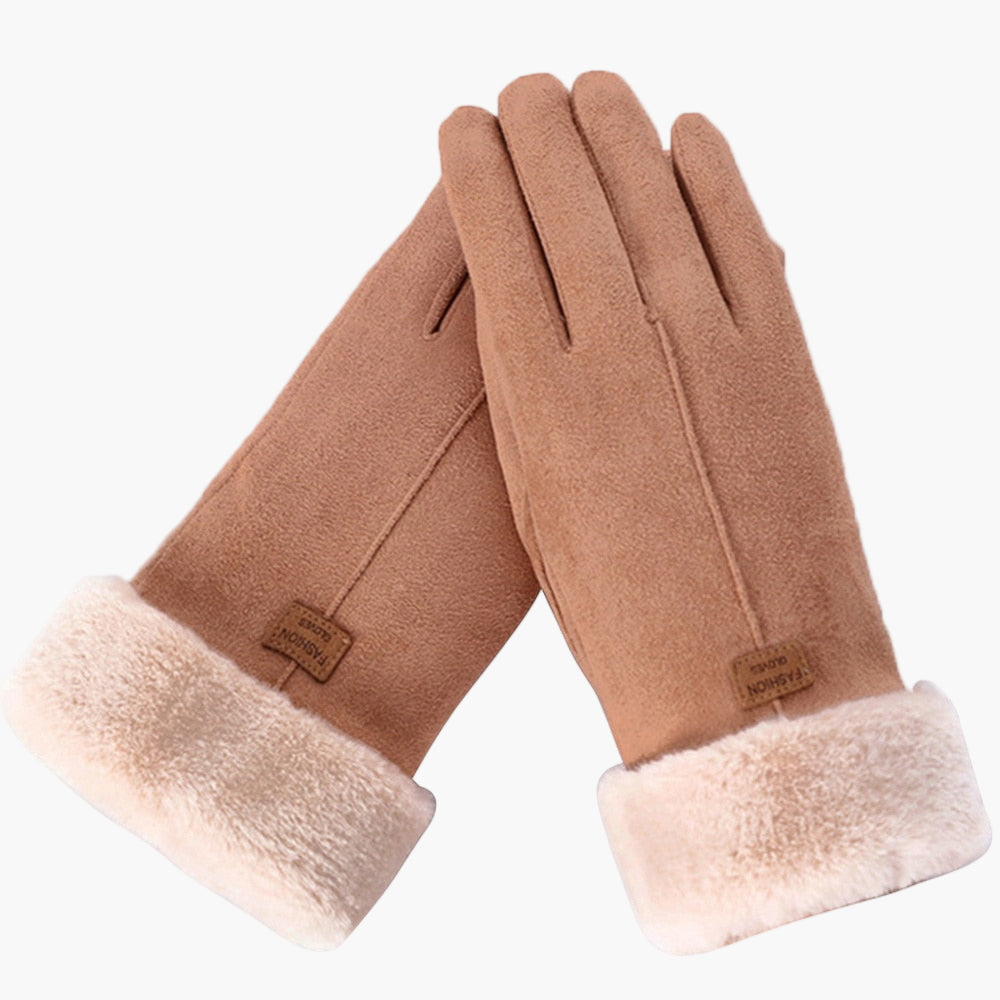 Damen Winterhandschuhe mit Fleecefutter – Touchscreen & Wasserfest – Stilvolle Thermohandschuhe für kalte Tage