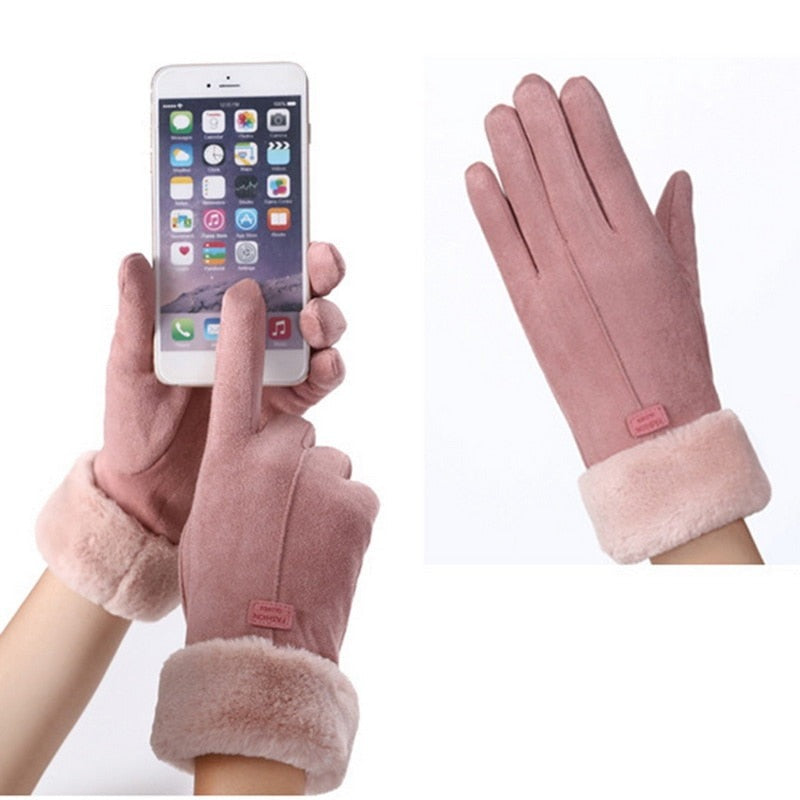 Damen Winterhandschuhe mit Fleecefutter – Touchscreen & Wasserfest – Stilvolle Thermohandschuhe für kalte Tage