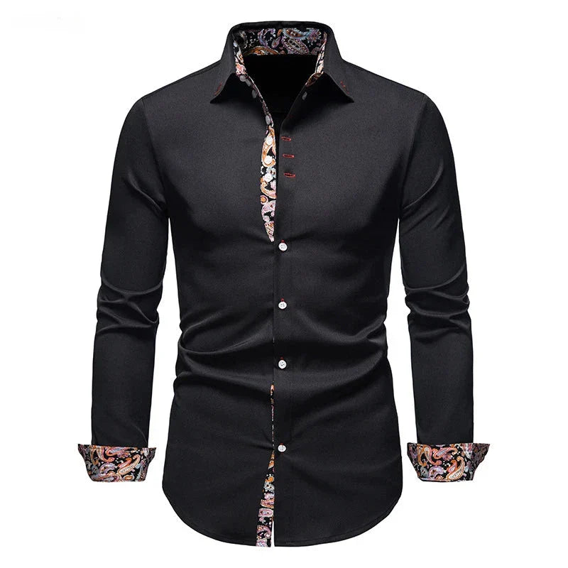 Warren – Herren Slim Fit Hemd mit Paisley-Muster