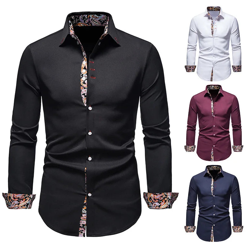 Warren – Herren Slim Fit Hemd mit Paisley-Muster