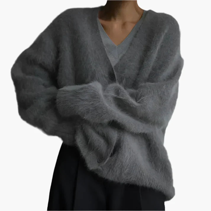 Damen Strickjacke im Oversized-Look – Eleganter Cardigan für Alltag & Freizeit