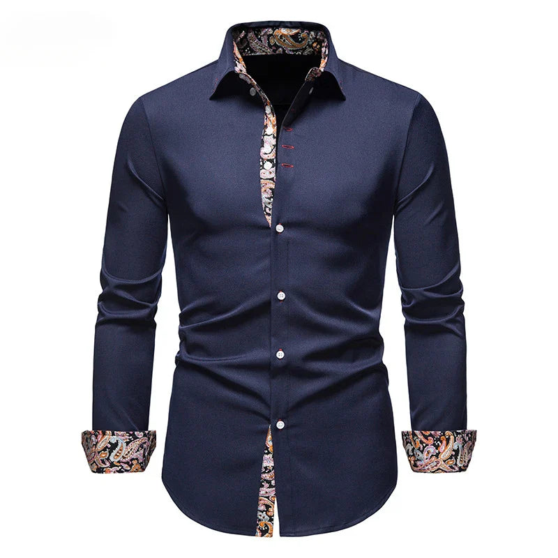 Warren – Herren Slim Fit Hemd mit Paisley-Muster
