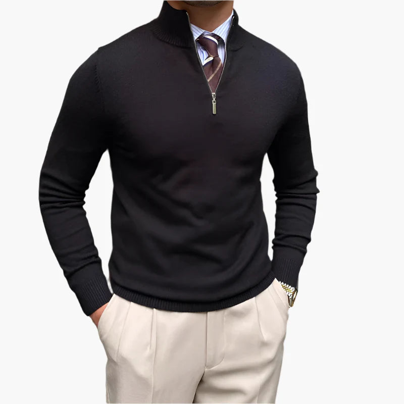 Herren Halbzip-Pullover – Klassischer Business & Freizeit Look, Elegant und Vielseitig