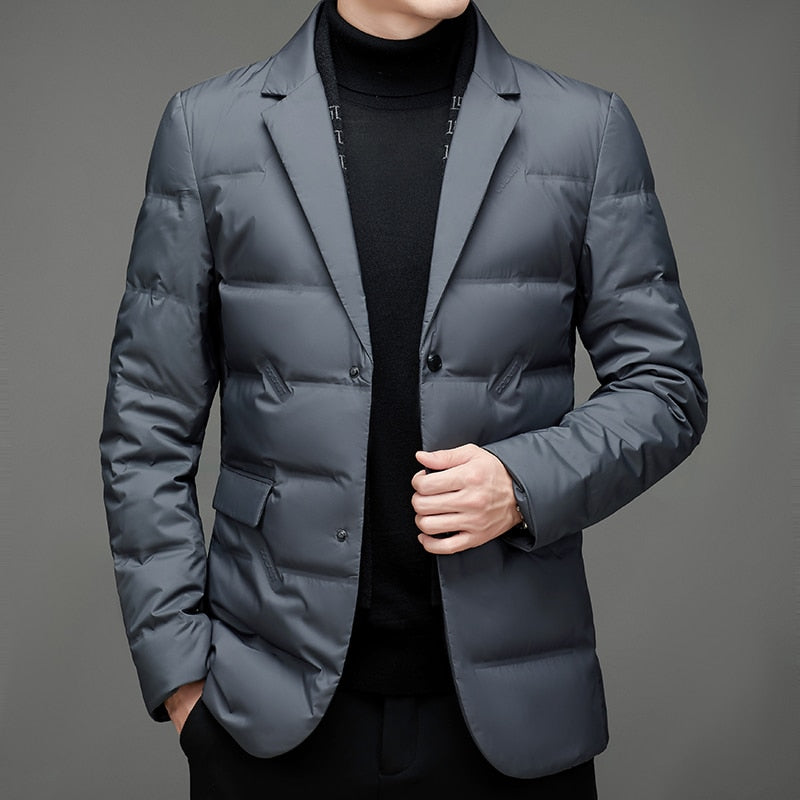 Herren Steppblazer Modern Business Casual Winterjacke – Elegant & Vielseitig