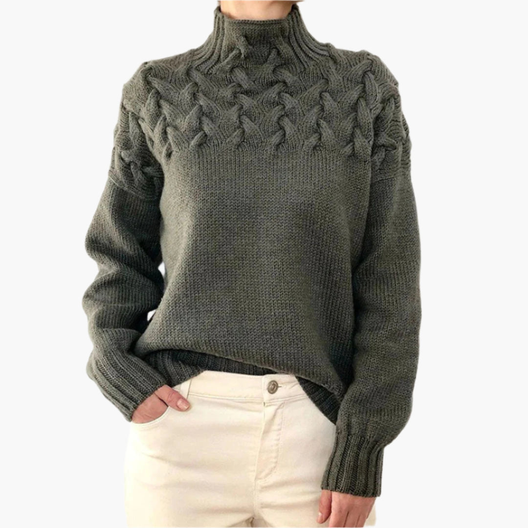 Damen Pullover Strick Rollkragen – Modischer Winterpullover für Komfort und Eleganz