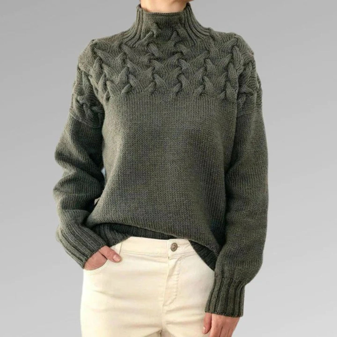Damen Pullover Strick Rollkragen – Modischer Winterpullover für Komfort und Eleganz