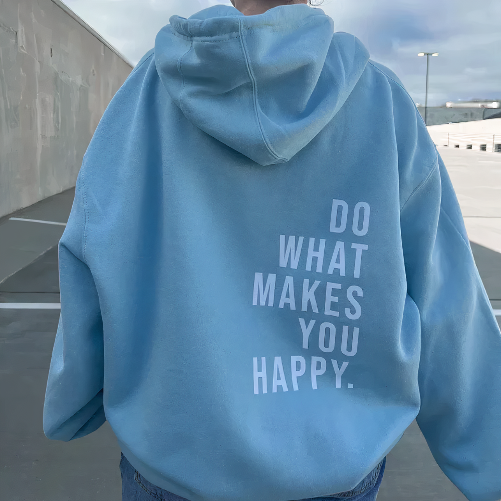 Damen Kapuzenpullover mit Statement-Print für Freizeit und Outdoor
