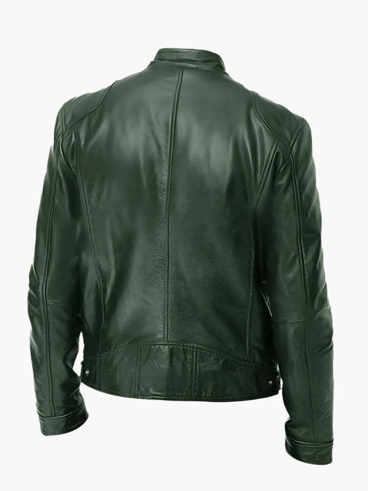 Herren Biker Kunstlederjacke – Klassischer Stil für Alltag und Freizeit