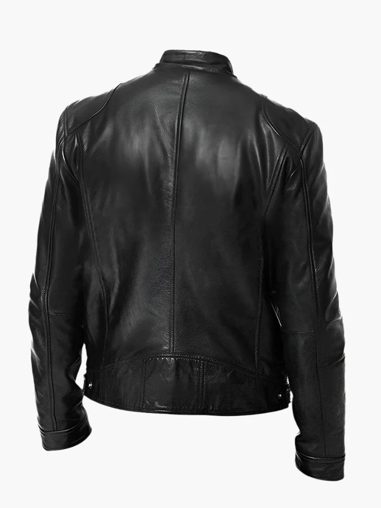 Herren Biker Kunstlederjacke – Klassischer Stil für Alltag und Freizeit