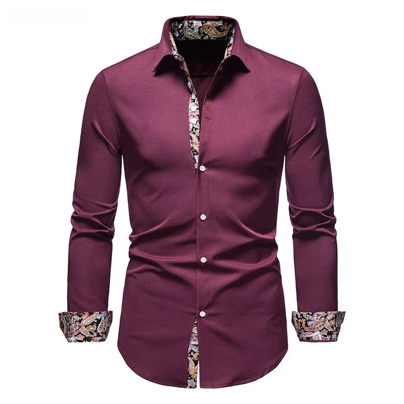 Warren – Herren Slim Fit Hemd mit Paisley-Muster