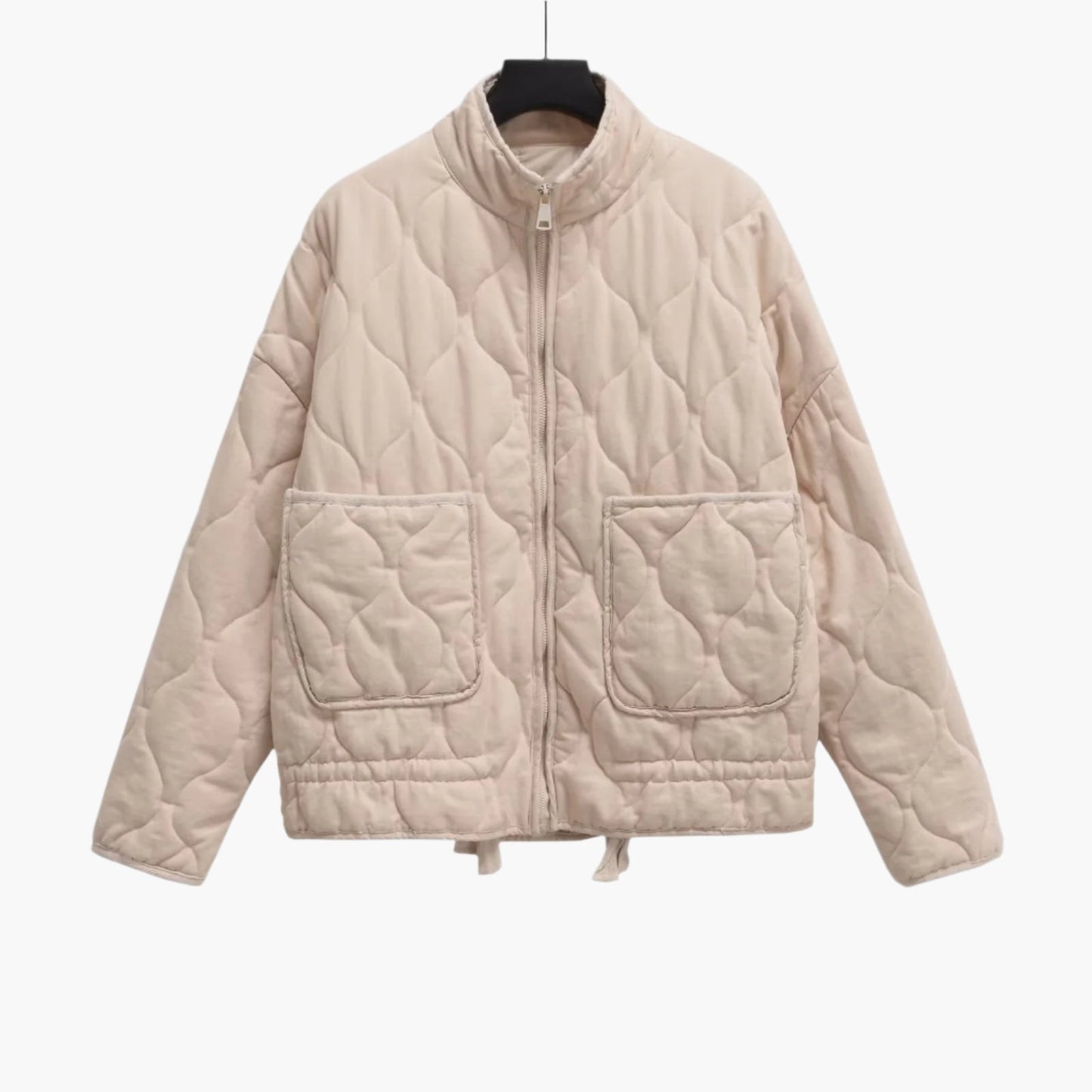 Damen Steppjacke Oversize Winter 2024 – Modische Übergangsjacke mit Taschen und Reißverschluss