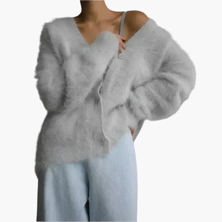 Damen Strickjacke im Oversized-Look – Eleganter Cardigan für Alltag & Freizeit